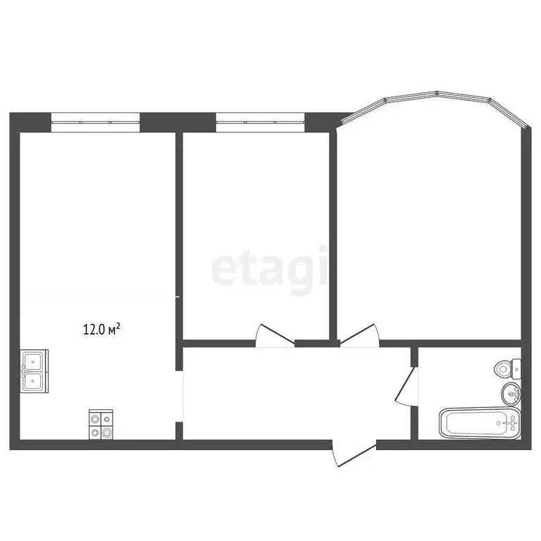 2-комнатная квартира: Анапа, Анапское шоссе, 30к3 (53 м) - Фото 1