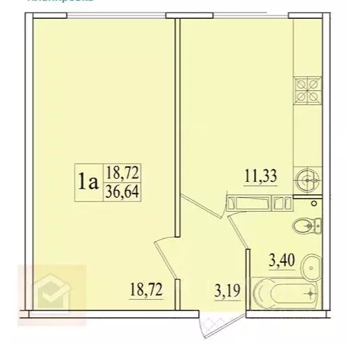 1-к кв. Крым, Евпатория ул. Чапаева, 28 (36.64 м) - Фото 2