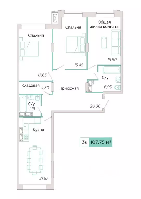 3-к кв. Самарская область, Тольятти Спортивная ул., 21 (107.75 м) - Фото 0