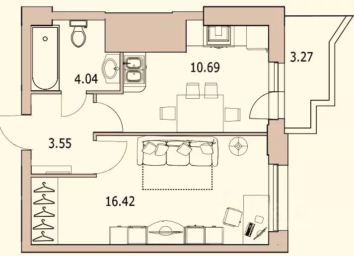 1-к кв. Санкт-Петербург ул. Кустодиева, 7к1 (34.7 м) - Фото 1