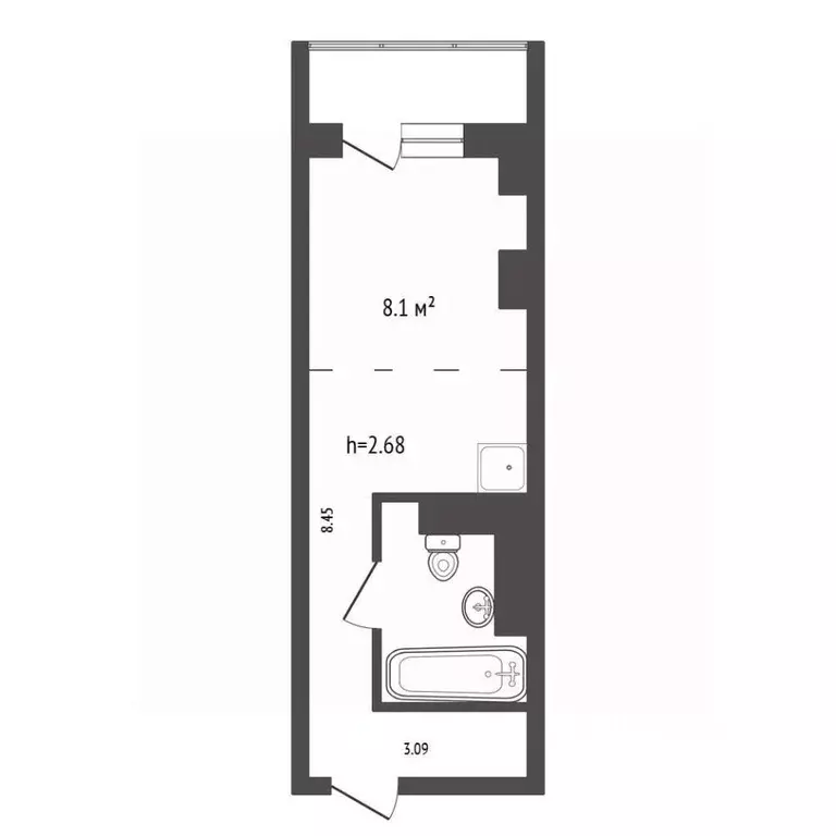 Студия Красноярский край, Красноярск Судостроительная ул., 27В (23.0 ... - Фото 1