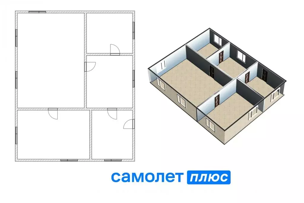 Дом в Кемерово, Курская улица, 5А (47.5 м) - Фото 1