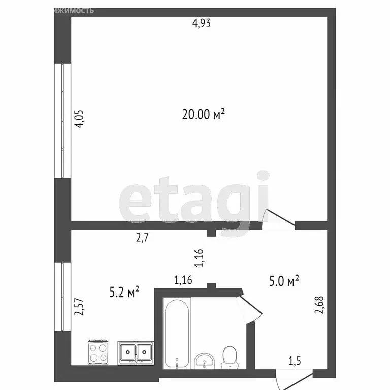 1-комнатная квартира: Ковров, Северный проезд, 10А (29.9 м) - Фото 1