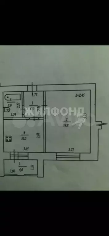 1-к. квартира, 40,2 м, 4/10 эт. - Фото 0