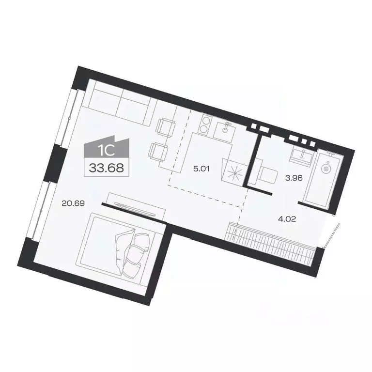 1-к кв. Новосибирская область, Новосибирский район, Краснообск рп ... - Фото 1