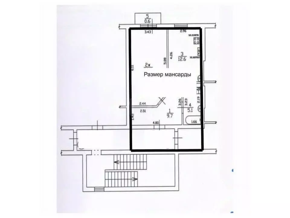 1-к кв. Калининградская область, Балтийск Киркенесская ул., 20 (48.3 ... - Фото 2