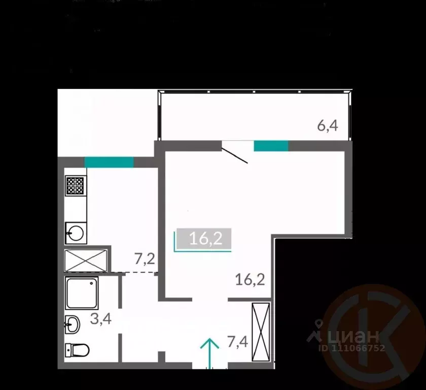 1-к кв. Крым, Евпатория ул. Симферопольская, 2Ф/2 (40.8 м) - Фото 2