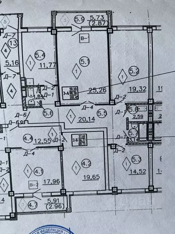 3-к кв. Челябинская область, Челябинск Волочаевская ул., 37 (98.6 м) - Фото 2