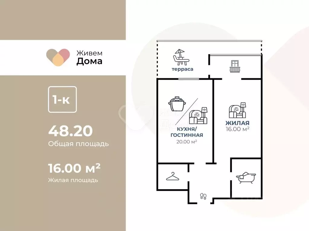 1-к кв. Волгоградская область, Волгоград Тулака мкр, ул. ... - Фото 2