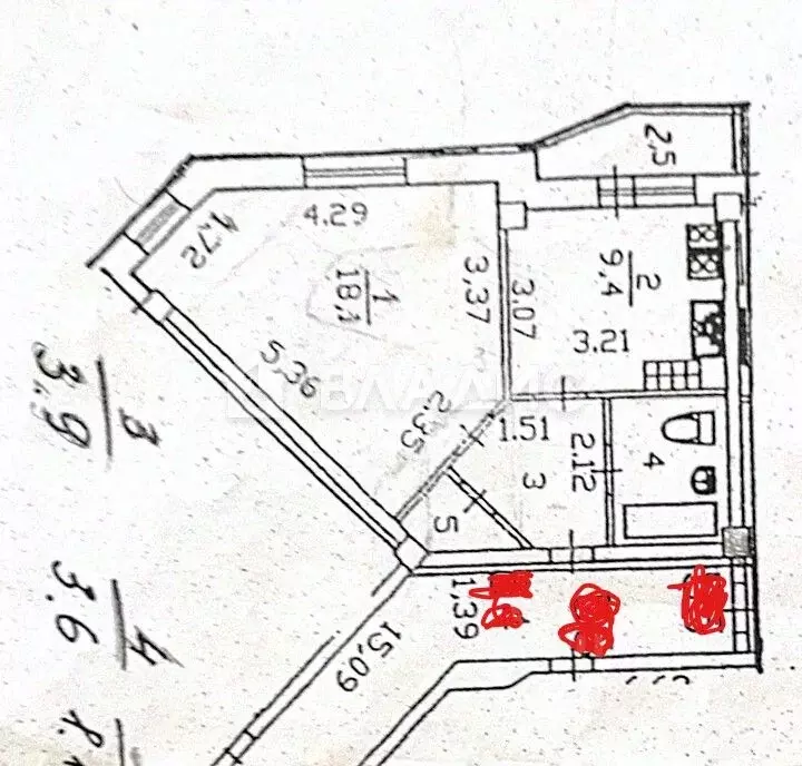 1-к кв. Санкт-Петербург Октябрьская наб., 122к1 (36.0 м) - Фото 2