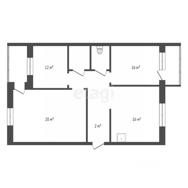 3-к кв. Красноярский край, Красноярск Комсомольский просп., 10 (65.8 ... - Фото 1