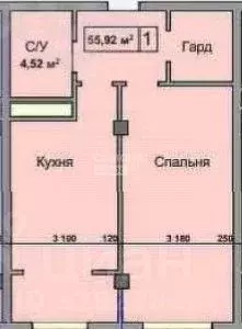 1-к кв. Кабардино-Балкария, Нальчик Кузнечный пер., 5 (55.92 м) - Фото 1