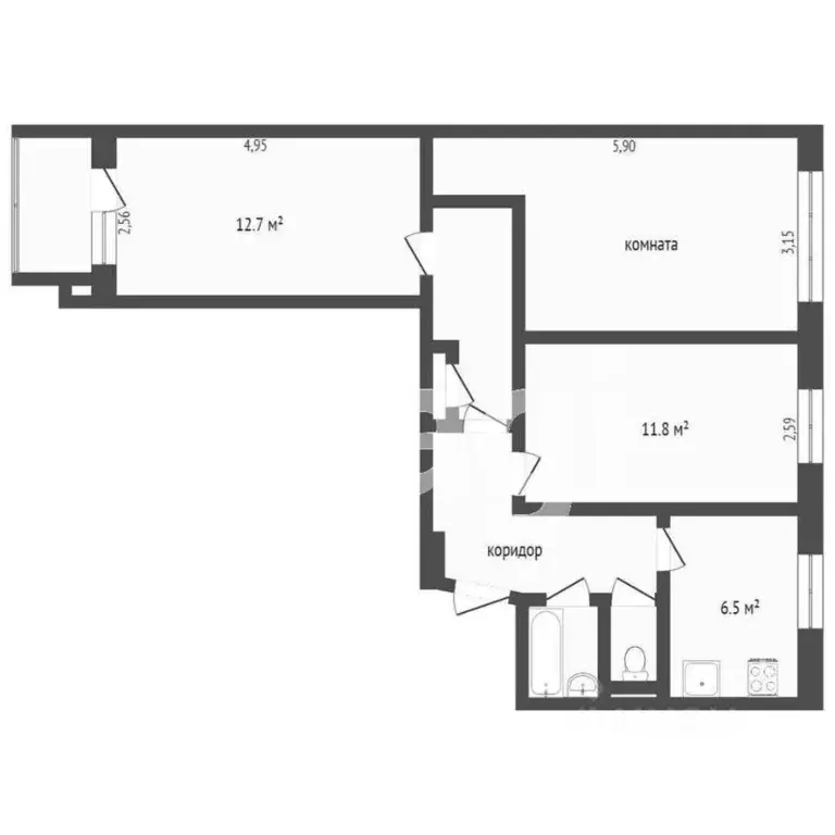 3-к кв. Москва Кленовый бул., 8к1 (51.0 м) - Фото 1