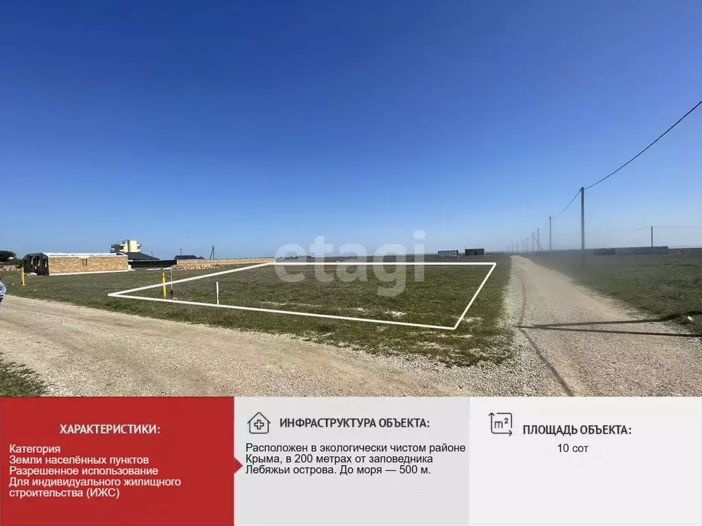 Участок в Крым, Раздольненский район, Чернышевское с/пос, с. Портовое ... - Фото 1