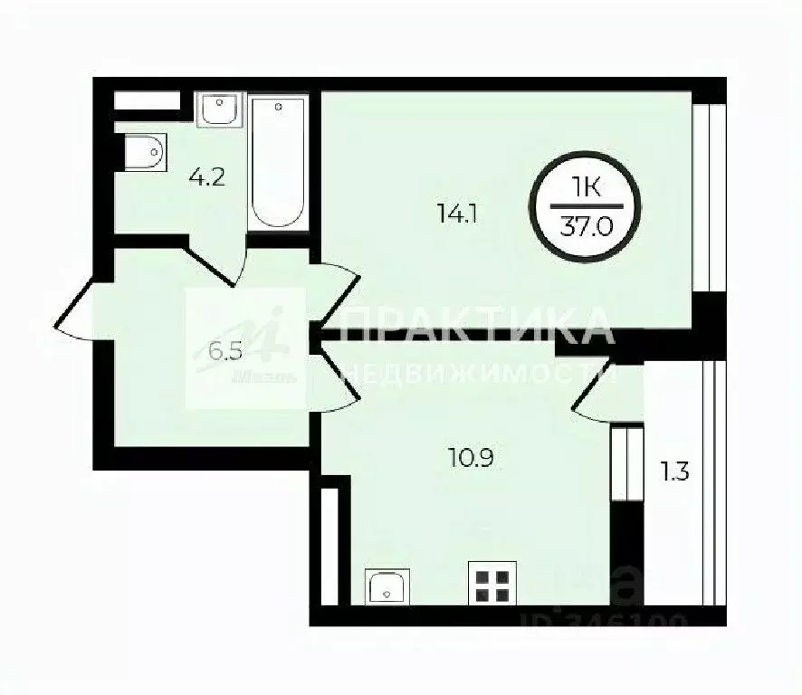 Продается 1-комнатная квартира - Фото 1