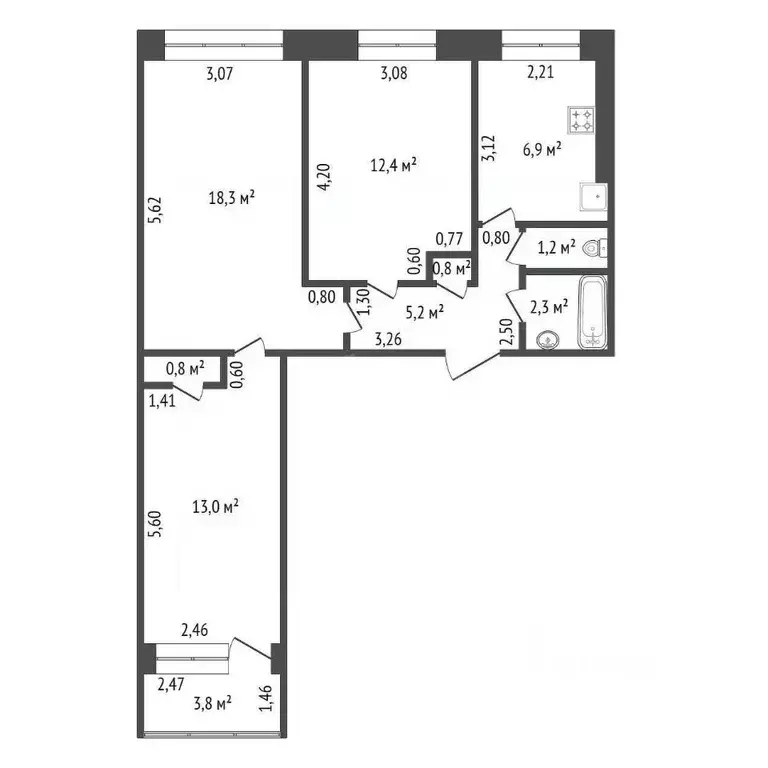 Помещение свободного назначения в Башкортостан, Уфа ул. Гафури, 19 (63 ... - Фото 2