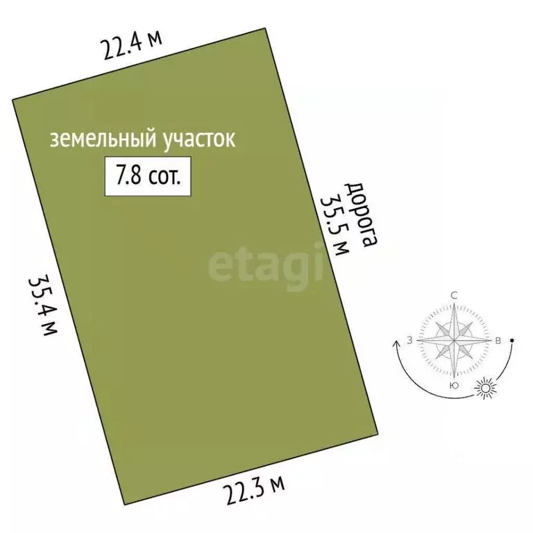 Участок в Севастополь с. Орловка, ш. Качинское, 57/17 (7.81 сот.) - Фото 2