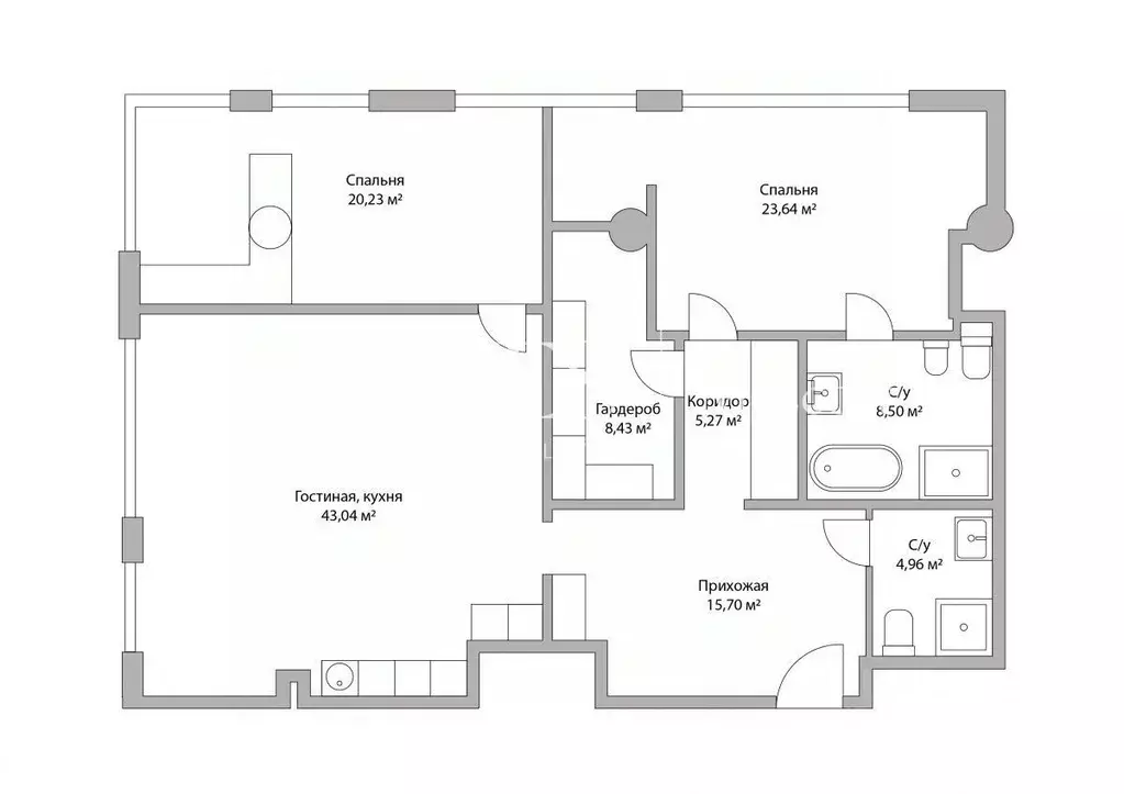 3-к кв. Москва Большая Грузинская ул., 69 (131.0 м) - Фото 1