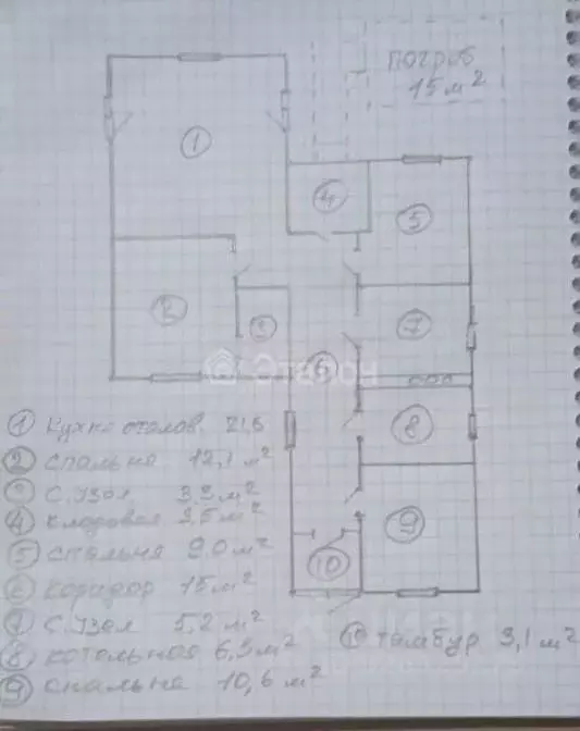Дом в Волгоградская область, Волгоград ул. Джамбула Джабаева, 2/2 (100 ... - Фото 2