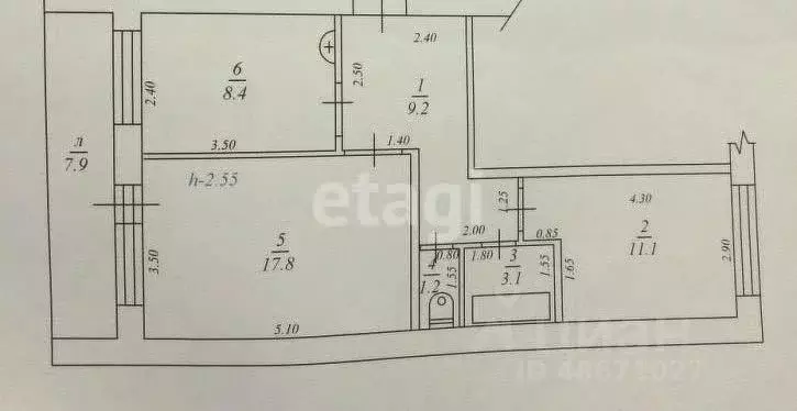 2-к кв. Сахалинская область, Южно-Сахалинск Железнодорожная ул., 18А ... - Фото 2