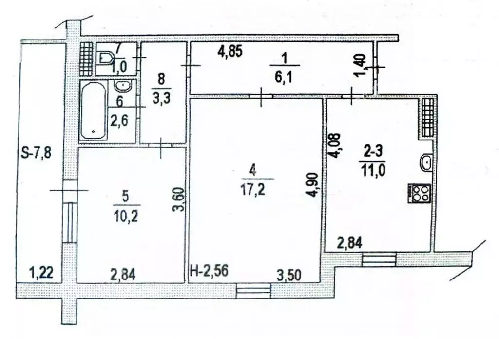 2-к кв. Ростовская область, Ростов-на-Дону ул. Еременко, 66/8 (51.4 м) - Фото 0
