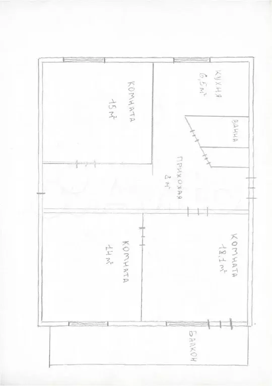 3-к. квартира, 65 м, 2/5 эт. - Фото 0