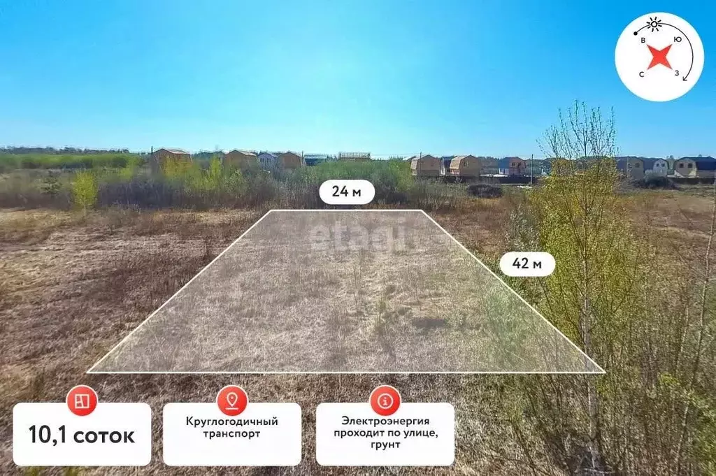 Участок в Тюменская область, Тюмень Зеленый Бор ДНТСН,  (10.1 сот.) - Фото 1