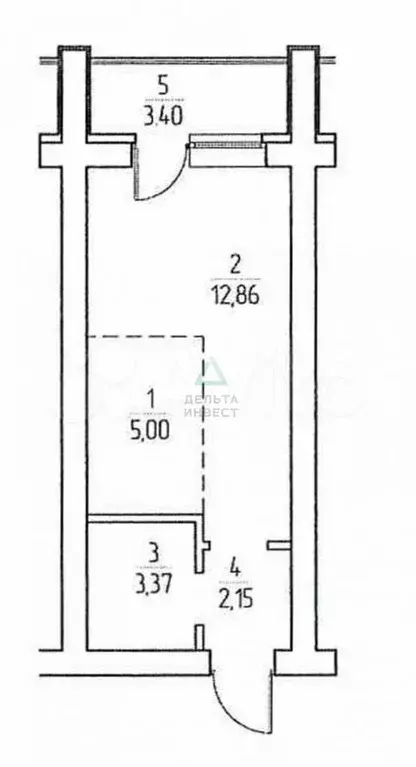 Квартира-студия, 25 м, 4/6 эт. - Фото 0