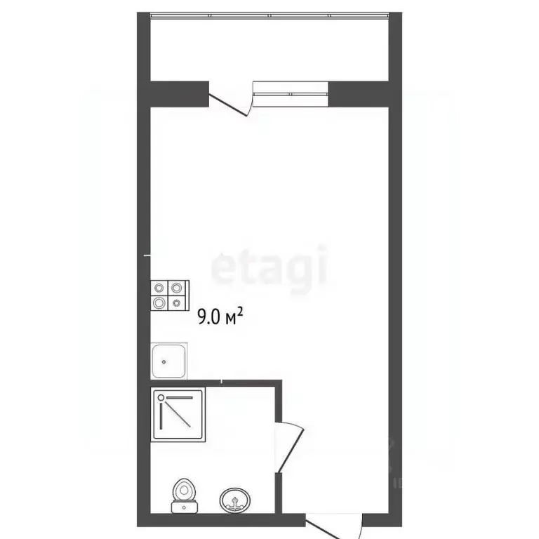Студия Саратовская область, Саратов Огородная ул., 157 (22.5 м) - Фото 1