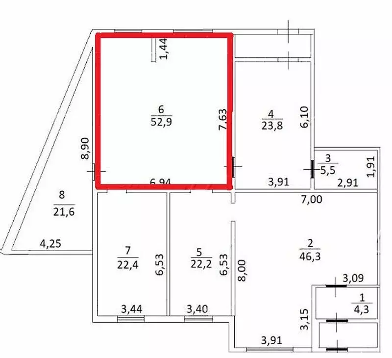 Помещение свободного назначения (53 м) - Фото 2