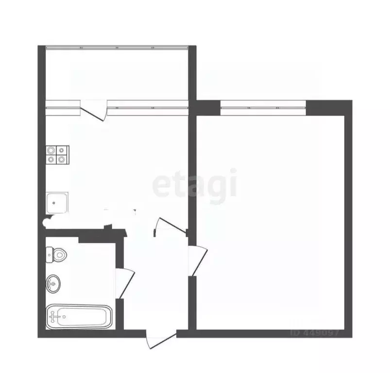 1-к кв. Смоленская область, Смоленск Королевка мкр, 13А (40.0 м) - Фото 0