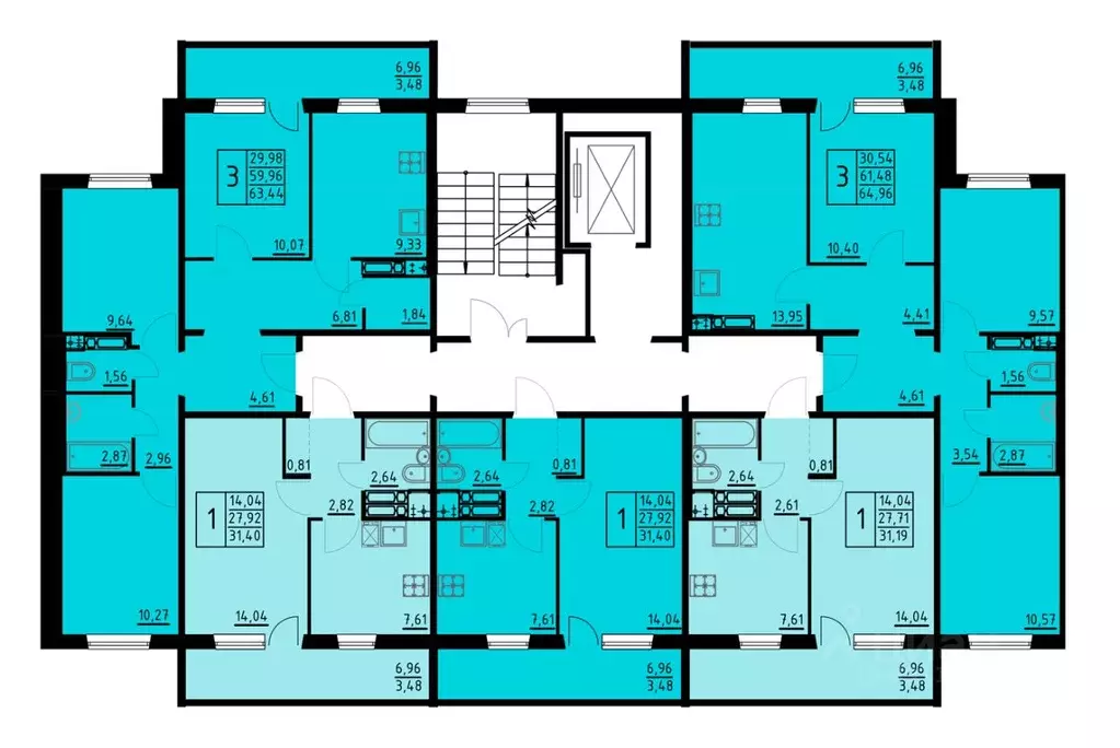 3-к кв. Пермский край, Пермь ул. Танцорова, 96 (64.96 м) - Фото 2