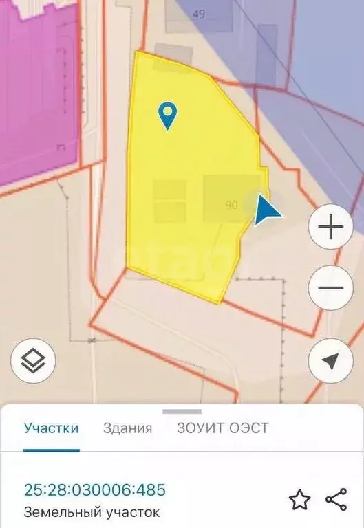Участок в Приморский край, Владивосток ул. Надибаидзе, 28 (10.77 сот.) - Фото 1