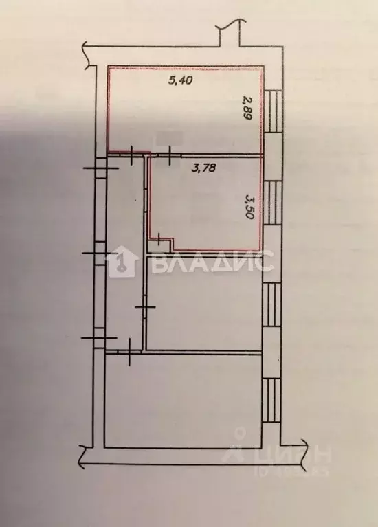 Комната Владимирская область, Владимир ул. Диктора Левитана, 3в (27.4 ... - Фото 1