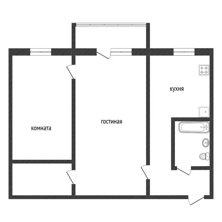 2-комнатная квартира: Златоуст, улица Шевченко, 8 (41.5 м) - Фото 1
