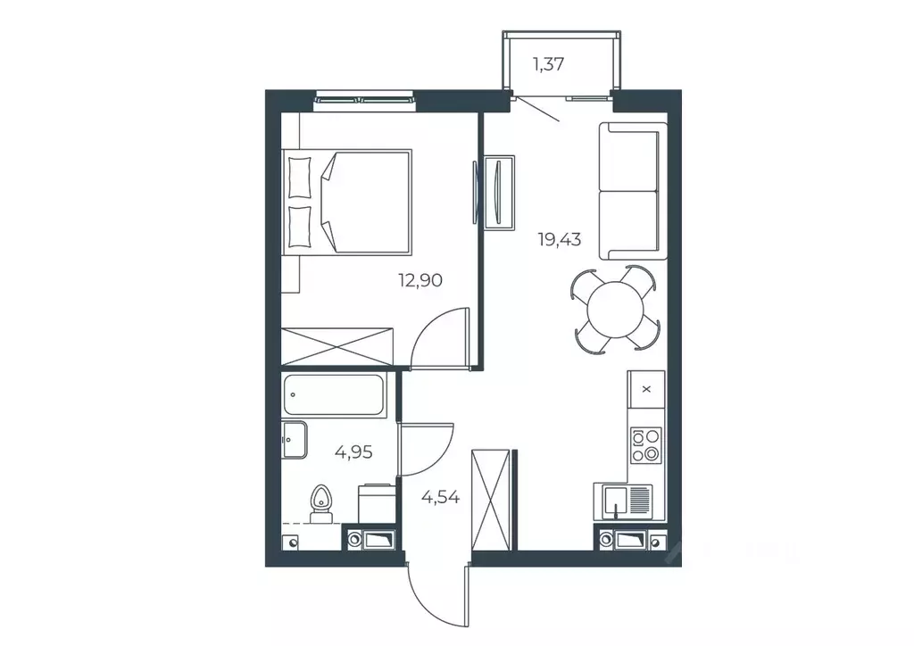 1-к кв. Астраханская область, Астрахань Татарская Слобода кв-л,  ... - Фото 1