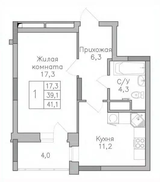 1-к кв. Воронежская область, Воронеж Поколение жилой комплекс (41.8 м) - Фото 0