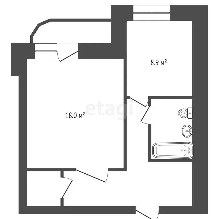1-комнатная квартира: Воронеж, улица Урывского, 17Е (44.3 м) - Фото 1