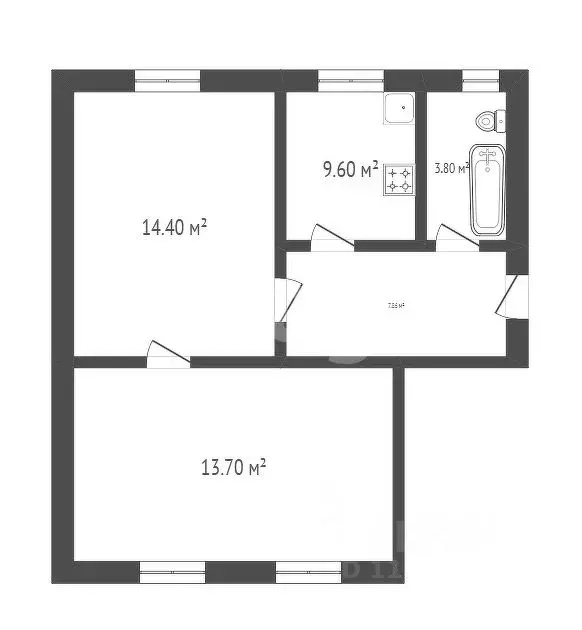 2-к кв. Воронежская область, Борисоглебск Сенная ул., 71 (30.4 м) - Фото 1