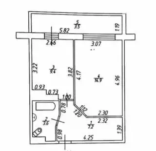 1-к кв. Татарстан, Набережные Челны просп. Фоменко, 95 (38.6 м) - Фото 2