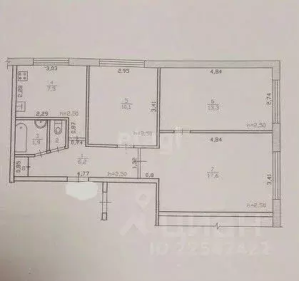 3-к кв. Удмуртия, Ижевск ул. Баранова, 65 (58.0 м) - Фото 1