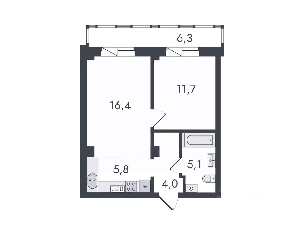 2-к кв. Кировская область, Киров ул. Чистопрудненская, 13 (49.3 м) - Фото 0