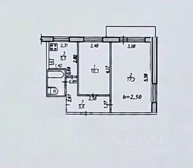 2-к кв. Хабаровский край, Хабаровск ул. Юности, 12 (43.8 м) - Фото 1