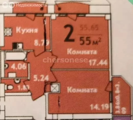 2-комнатная квартира: Севастополь, проспект Генерала Острякова, 244к4 ... - Фото 0