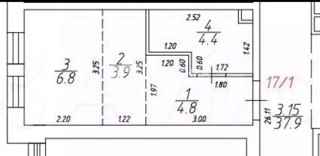 Студия Москва Ильменский проезд, 12 (20.1 м) - Фото 2