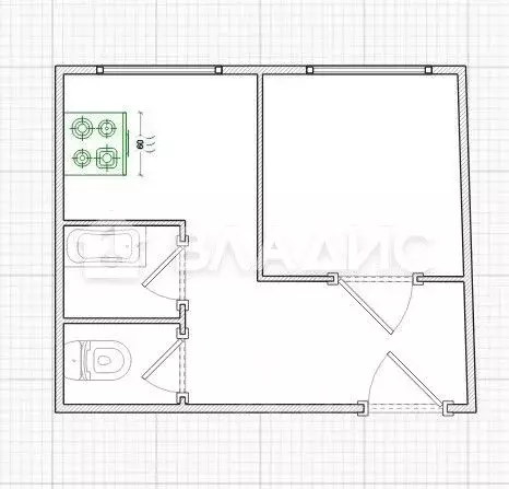 1-к кв. Пензенская область, Пенза ул. Калинина, 107 (32.3 м) - Фото 2