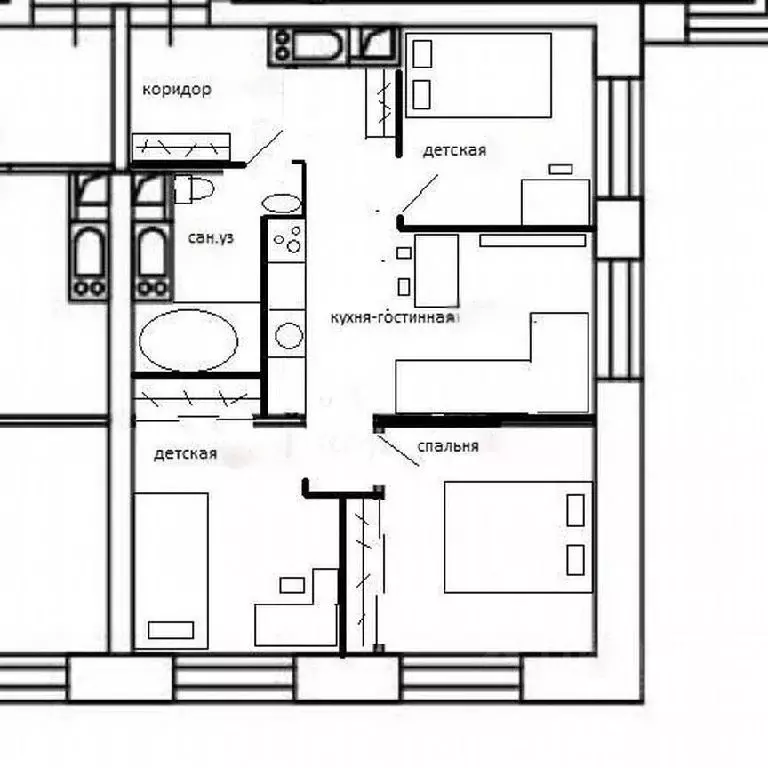 3-к кв. Московская область, Красногорск ул. Авангардная, 8 (45.0 м) - Фото 2