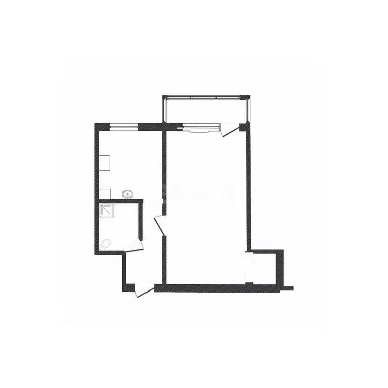 1-к кв. Белгородская область, Валуйки ул. Попова, 5 (26.8 м) - Фото 1