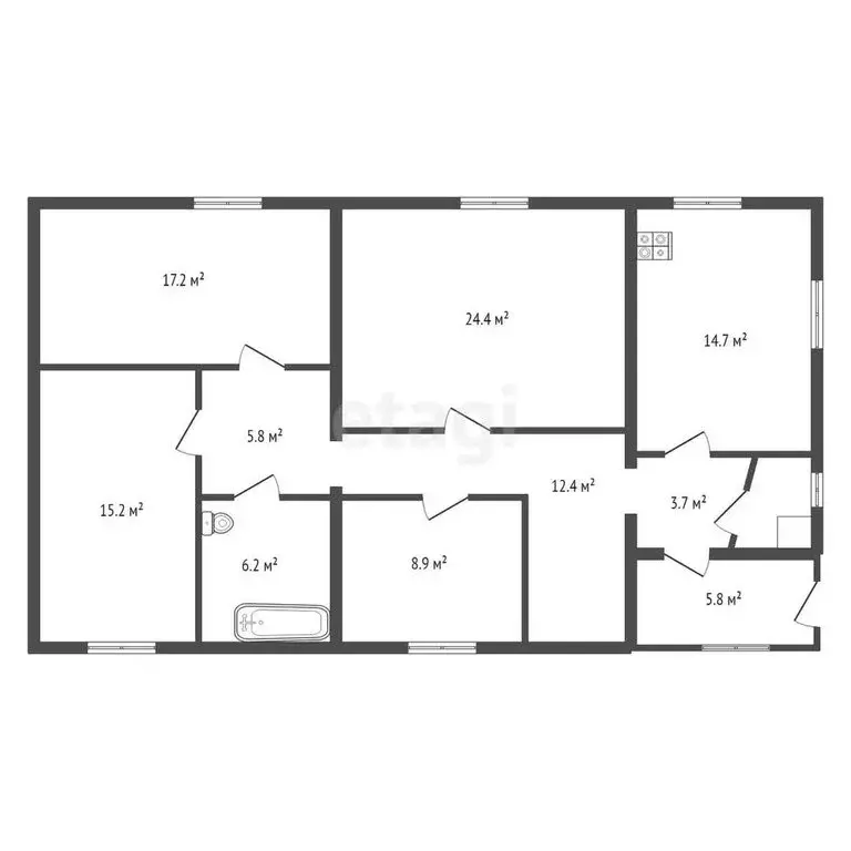 Дом в посёлок Синий Бор, Новая улица (116.6 м) - Фото 2