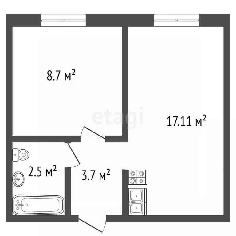 1-к кв. Мордовия, Саранск ул. Осипенко, 81 (32.1 м) - Фото 2